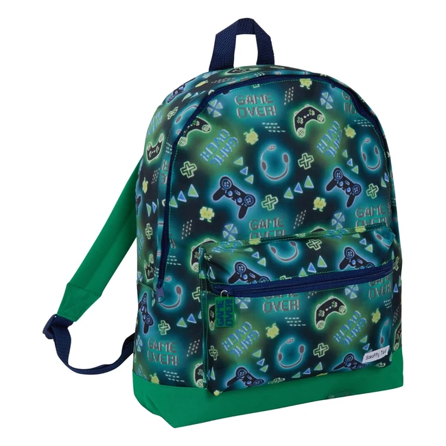 ScruffyTed Boys Gamer Backpack - Game Over! Large Capacity Travel Rucksack for Kids & Girls