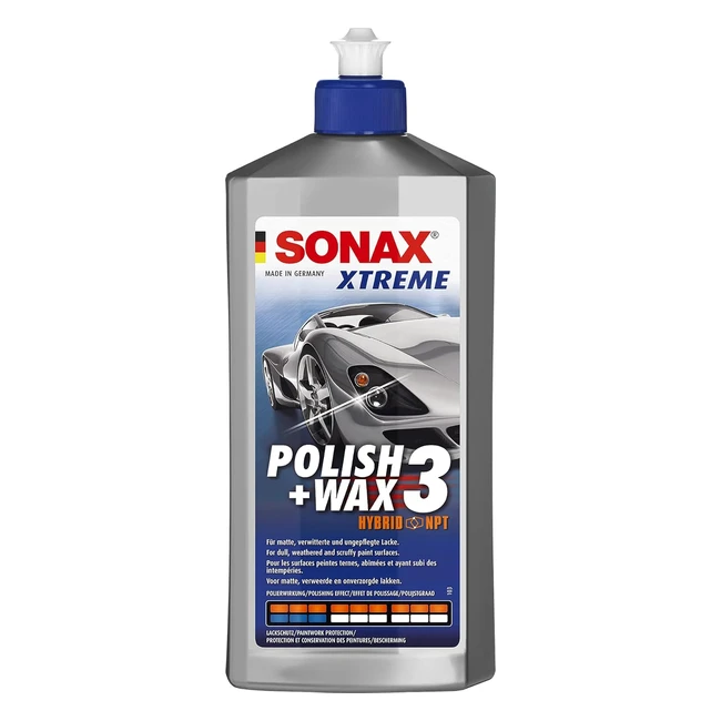 Cire Sonax Xtreme PolishWax 3 500ml - Référence 02022000810 - Pour surfaces peintes ternes et abîmées