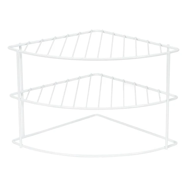 Küchenschrankeckregal Compactor RAN6969, abgerundetes Design, Stahl, weiß, 26 x 26 x 21 cm