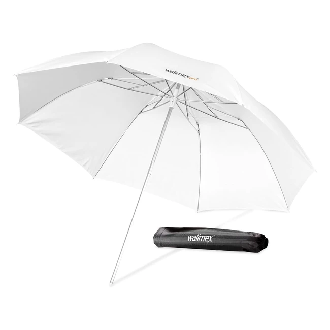 Walimex Pro 91cm Mini Durchsichtiger Regenschirm - Kompakt und ideal für unterwegs