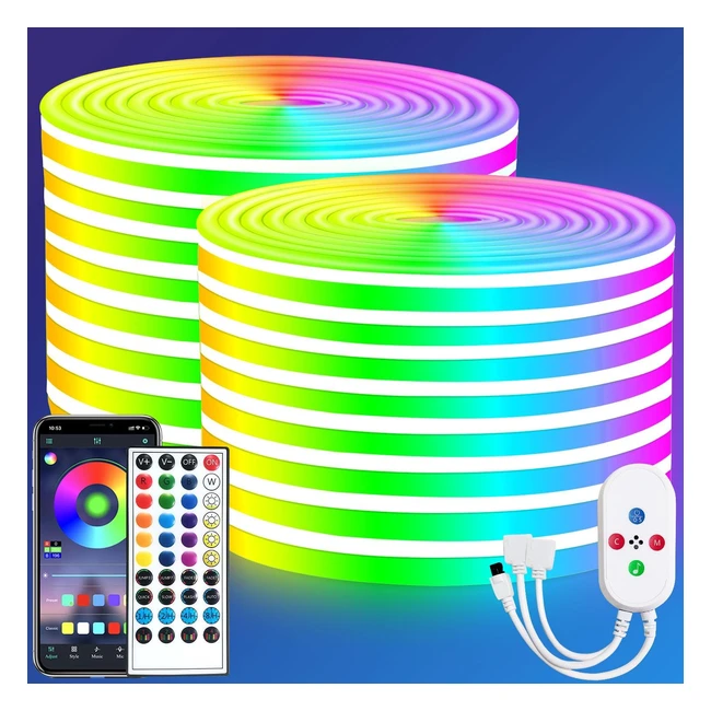 Segrass 30m 24V Neon LED Strip - Fernbedienung  App Steuerung - IP65 wasserdich