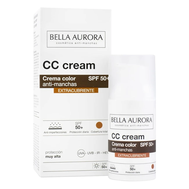 Bella Aurora Protector Solar CC Cream Antimanchas SPF 50 - ¡Piel perfecta al instante!
