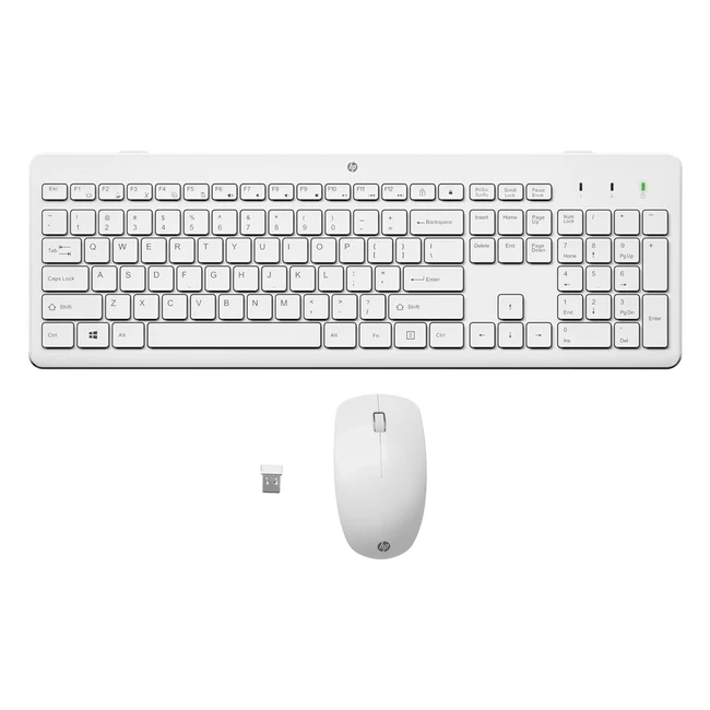 HP 230 Wireless Mouse and Keyboard Combo - Quiet and Comfortable Keystrokes - QW