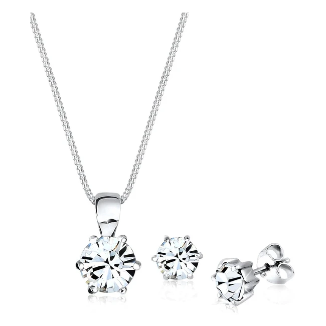 Elli Jewelry Set - Classic Crystals in 925 Sterling Silver