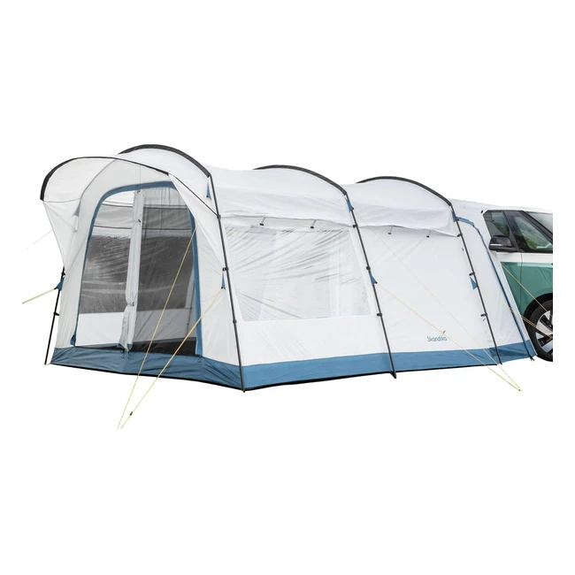 Skandika Busvorzelt Vejers Travel 2 - Freistehendes Zelt für 2 Personen - Stehhöhe 2,1 m - Tunnelzelt für Bus, Caddy, Van, SUV