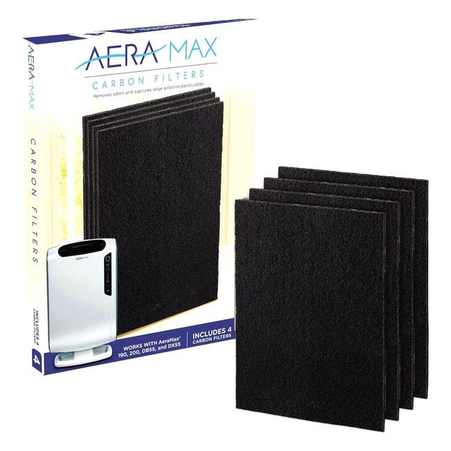 Fellowes 4 filtri al carbone per purificatore daria AeraMax DX55 - Rimuove odor