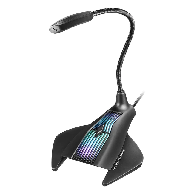 Microphone USB Gaming Mars Gaming MMIC - Plug  Play - RGB - Noir