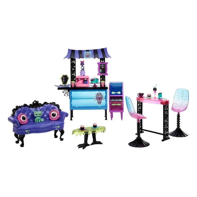 Monster High Cafetera Coffin Bean Set de Juego - Muecas y Accesorios - 4 Aos - M