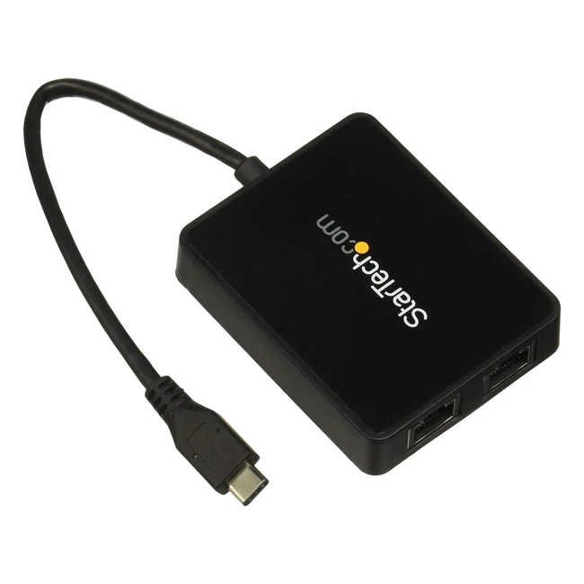 Startech.com USB-C to Dual Gigabit Ethernet Adapter with USB 3.0 Type-A Port - US1GC301AU2R