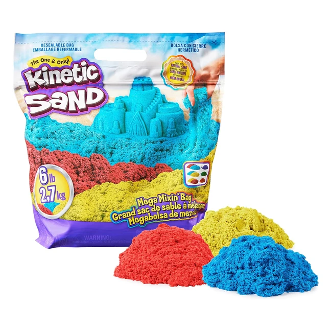 Kinetic Sand Mega Mixin Bag - 27kg - Red, Yellow, Blue - Sensory Toys for Kids