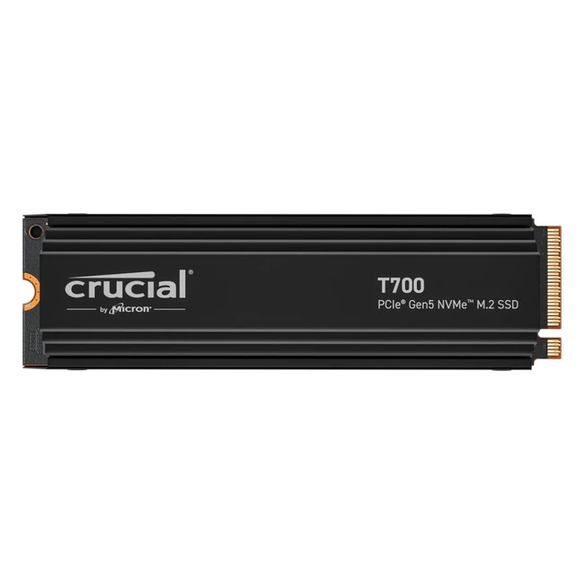 Crucial T700 1TB Gen5 NVMe M2 SSD - Velocit fino a 11700 MBs - DirectStorage
