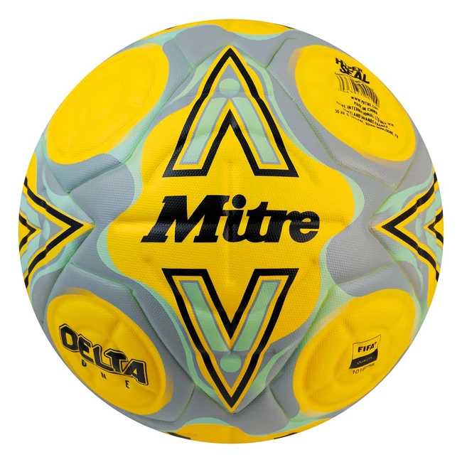 Mitre Delta One 24 Football - Fluorescent YellowBlack - Size 5