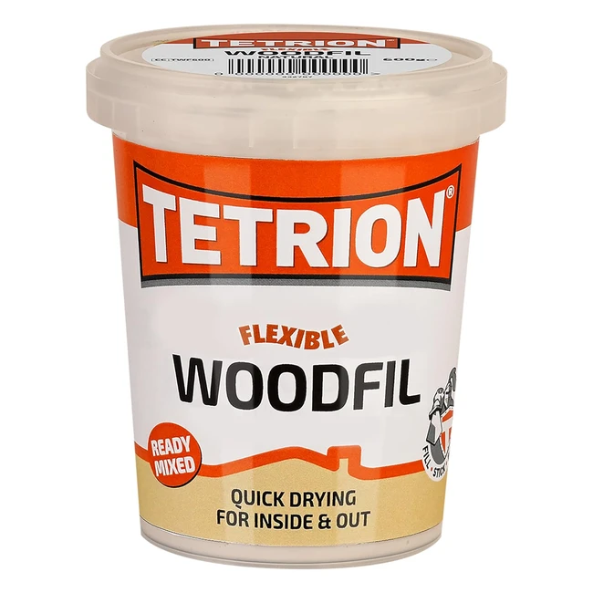 Tetrion TWF600TWF606 Woodfil 600g Flexible Wood Filler - Fast Setting Crack Res