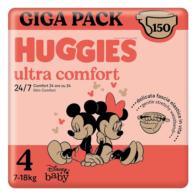 Huggies Pannolini Ultra Comfort Taglia 4 - Formato Gigapack