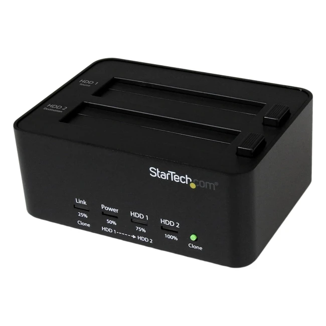 Startechcom Dual Bay Hard Drive Duplicator and Eraser USB 30 SATA Docking Stati
