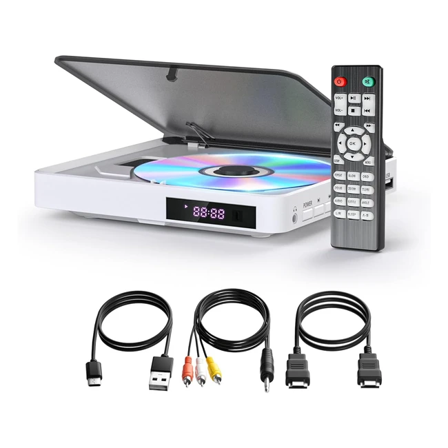 Lettore DVD Arafuna - Regioni Illimitate - HDMI 1080p - Telecomando e Cavo AV - Bianco