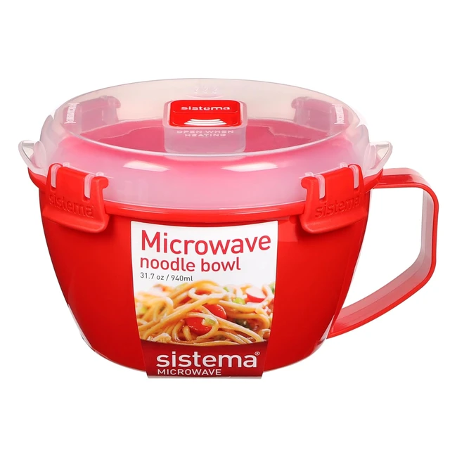 Sistema Microondes Bol 940ml Sans BPA - Idéal pour les Nouilles et Aliments - Référence: RC-940 - Marque: Sistema