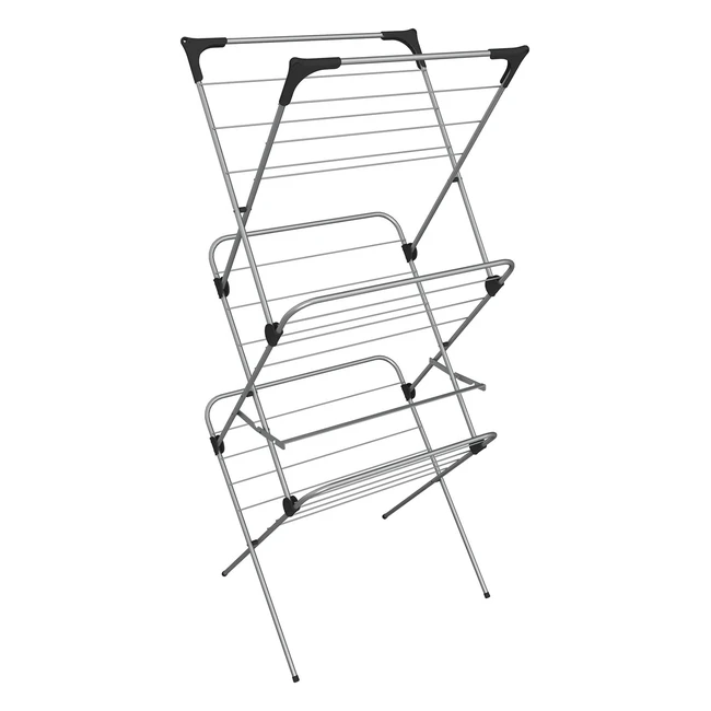 Vileda Sprint 3-Tier Clothes Airer | 20m Drying Space | Silver