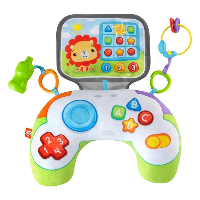 Fisherprice HGB89 Baby Controller Play Cushion - Gaming für Neugeborene - inklusive 2 hängender Spielzeuge