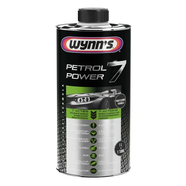 Wynns Additif Essence Action Complète 7 en 1 Petrol Power 7 - Optimise le Fonctionnement du Moteur 1L