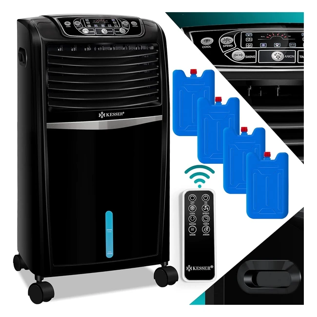 Kesser 4in1 Mobile Klimaanlage Fernbedienung Ventilator Klimagerät Timer 3 Stufen Ionisator Befeuchter Luftkühler