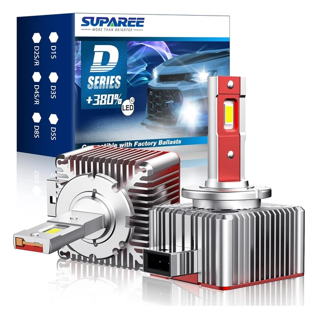 Suparee D1S LED Lampadine Auto 35W 17200lm 6000K - Plug and Play