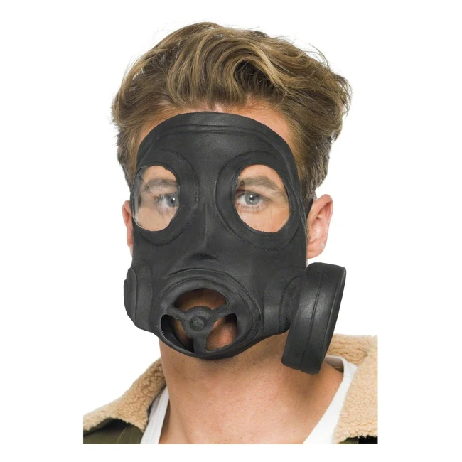 Máscara de Gas Smiffys Latex Negro - Tamaño Único 24211