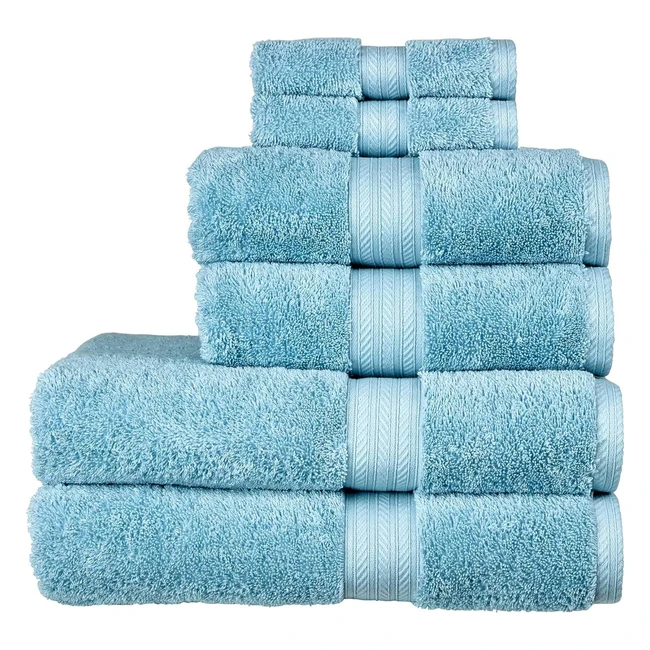 Christy Renaissance 6-Piece Towel Set | Luxuriously Soft 100% Egyptian Cotton | Super Absorbent 675 GSM | 2 Bath 2 Hand 2 Face Towels