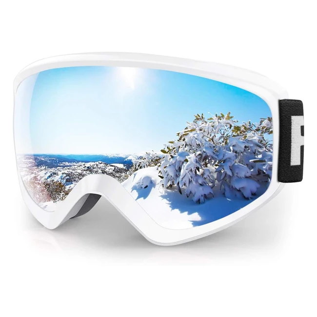 Findway Kids Ski Goggles - Anti-Fog UV Protection - Ages 3-16 - OTG - Boys Girl