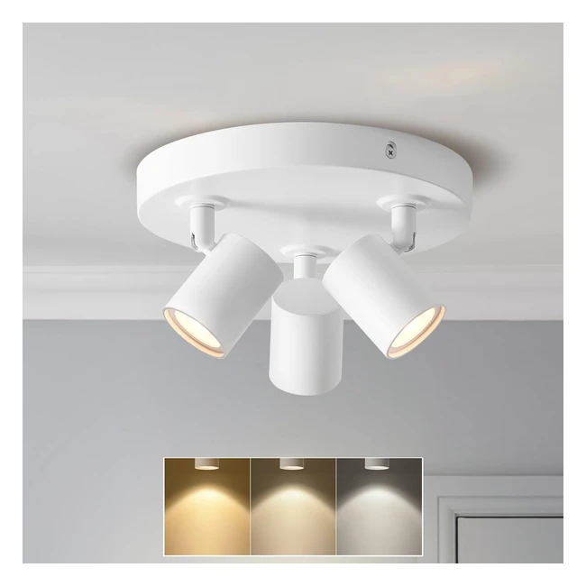 Anwio Adjustable Round Spot Ceiling Light - White Kitchen Spot Lights - EUCSLG11