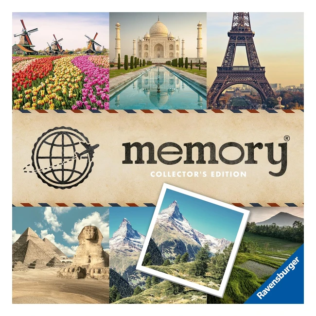 Memory Viajes Ravensburger 64 Tarjetas Juegos de Mesa 3 Años - Edición Coleccionista
