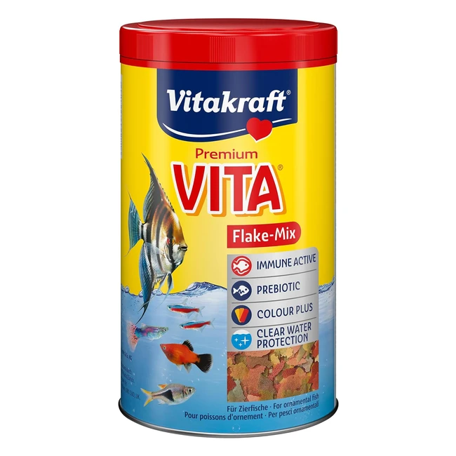 Vitakraft Flake Mix Mangime per Pesce 175g - Gusto Pesce e Frutti di Mare
