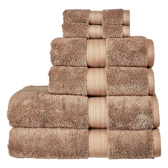 Christy Renaissance 6 Piece Towel Set in Mink 100% Egyptian Cotton - Luxuriously Soft & Super Absorbent - 675 GSM