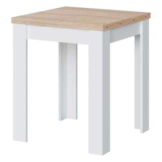 Mesa Auxiliar Extensible Blanco Artik y Roble Canadian - Livre 67134 cm