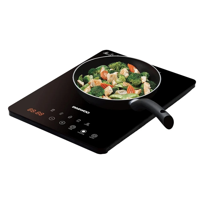 Daewoo SDA1805 2000W Electric Induction Hob with Timer & Adjustable Temp Settings
