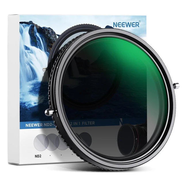 Neewer Filtre ND Variable 2 en 1 58mm ND2-ND32 CPL Haute Dfinition Nano Revtement