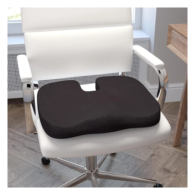 Cuscino Sedia Flash Furniture Nero - Supporto Coccige Postura Migliorata Memor