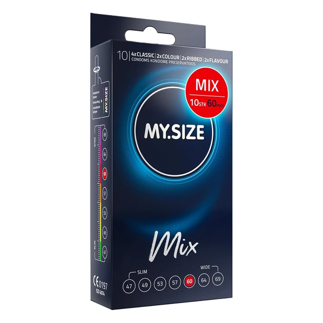 MySize Mix Kondome Größe 5 60 mm Standard Packung 10er Pack