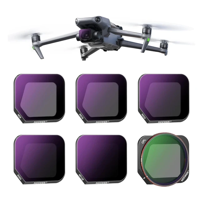 Kit 6 Filtres ND/CPL DJI Mavic 3 Classic ND8 ND16 ND32 ND64 ND128 Filtre CPL Accessoires Drone Légers Hydrofuges