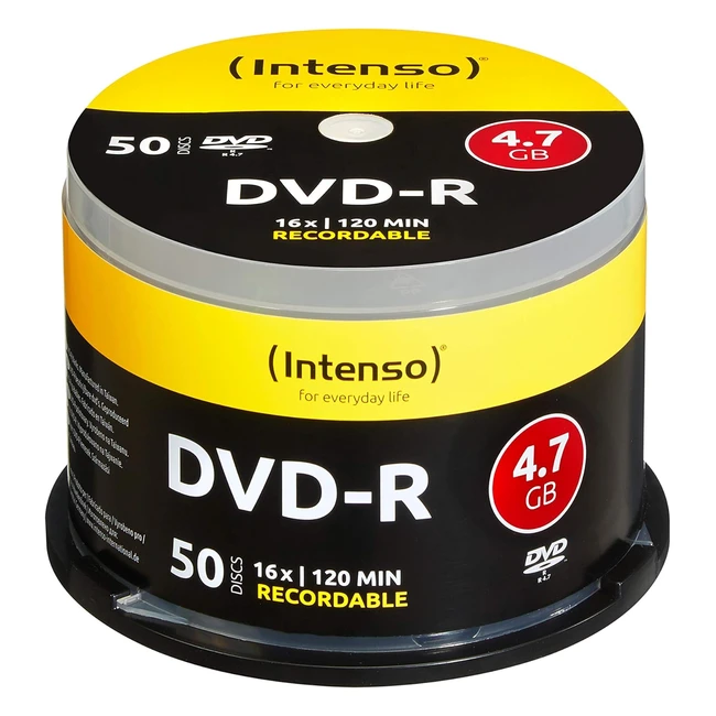 Pack de 50 DVD-R Intenso 16x 47GB - Modelo 4101155
