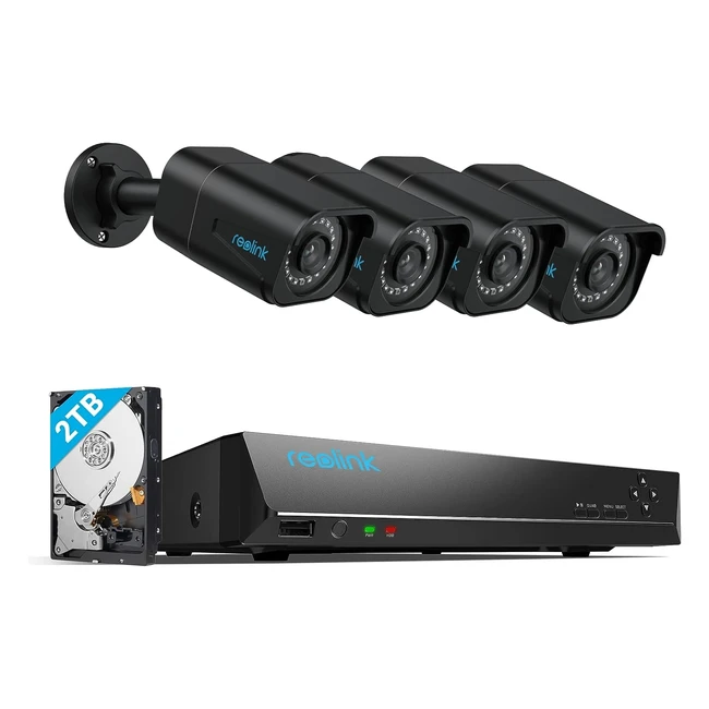 Reolink 4K berwachungskamera Set 8CH Videoberwachung mit 4x 8MP POE IP Kamer