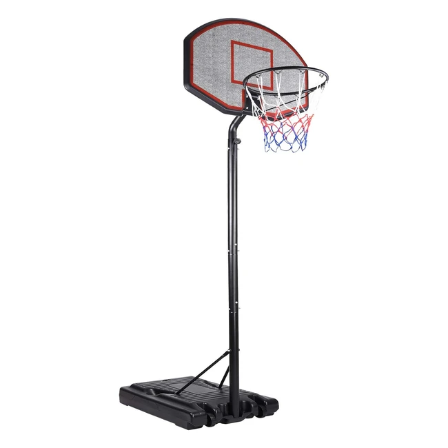 Deuba Mobiler Basketballkorb mit Rollen verstellbare Korbhhe 257-305cm Schwarz