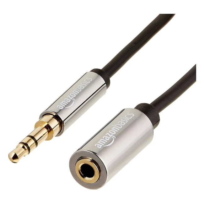 Cable Alargador de Audio Estreo Amazon Basics 35mm Macho a Hembra 76m Negro