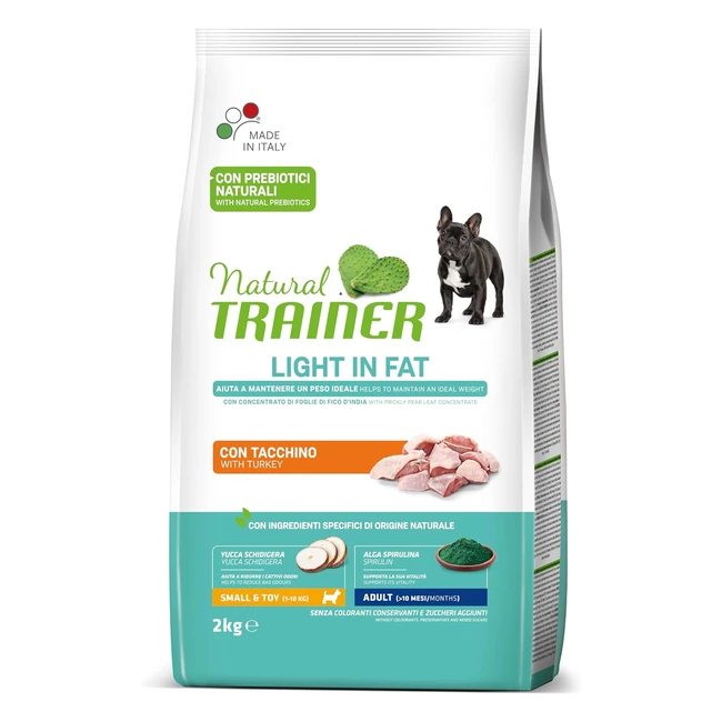 Natural Trainer Ideal Weight Small Toy Cibo per Cani Adulti Light in Fat 2kg - T
