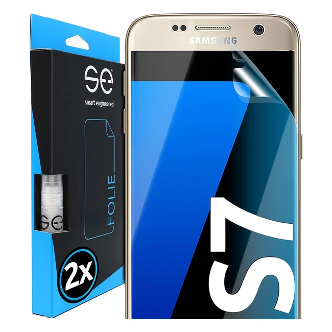 SE 2x 3D Displayschutzfolie für Samsung Galaxy S7 - Vollbild Selbstheilung HD Displayschutzfolie Antikratz Antiblase Hüllenfreundlich