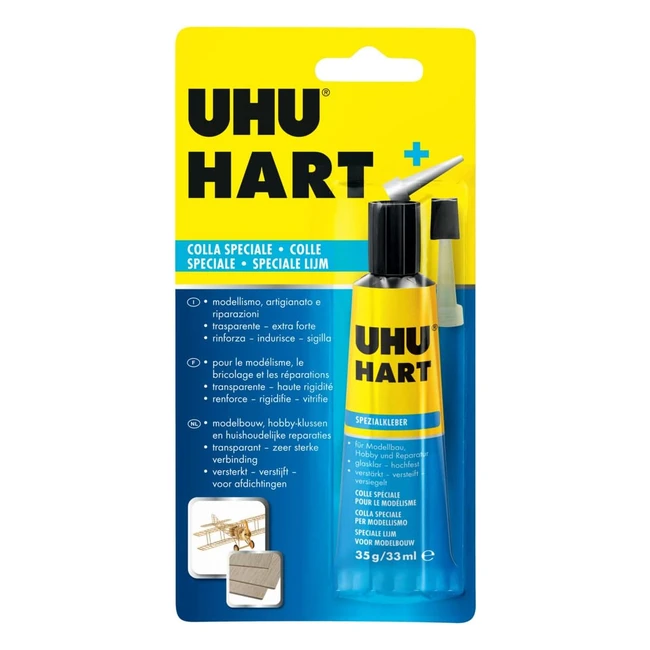 UHU 10940 Hart Trasparente 33 ml - Adesivo per Modellismo Legno