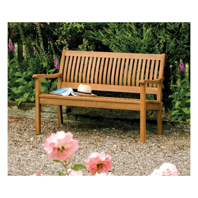 Willington 12m Bench - Hardwood Construction, Shaped Seat & Back Rest, Seats 2, Easy Assembly