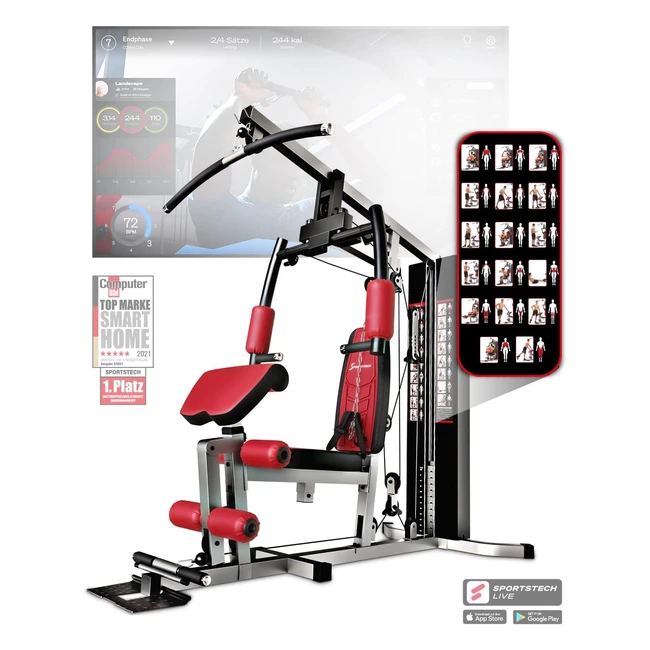 Sportstech Premium Kraftstation HGX100HGX200 Multifunktionales Fitnessgert mi