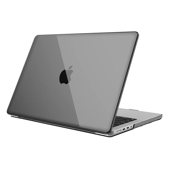 Coque MacBook Pro 14 pouces M3 M2 M1 ProMax 2023-2021 A2918 A2992 A2779 A2442 - Etui fin léger en plastique rigide gris cristallin