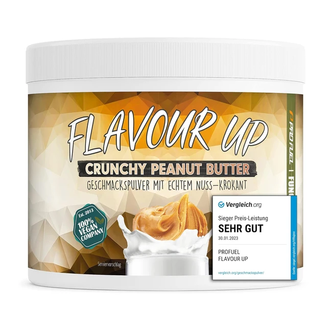 Flavour Up Crunchy Peanut Butter 250g - Nur 11 kcal pro Portion - Vielseitig ein